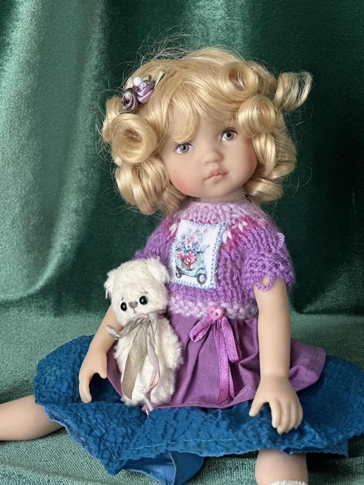 Artist Painted Diane Effner Boneka 10” Vinyl 'Tuesday's Child' Doll