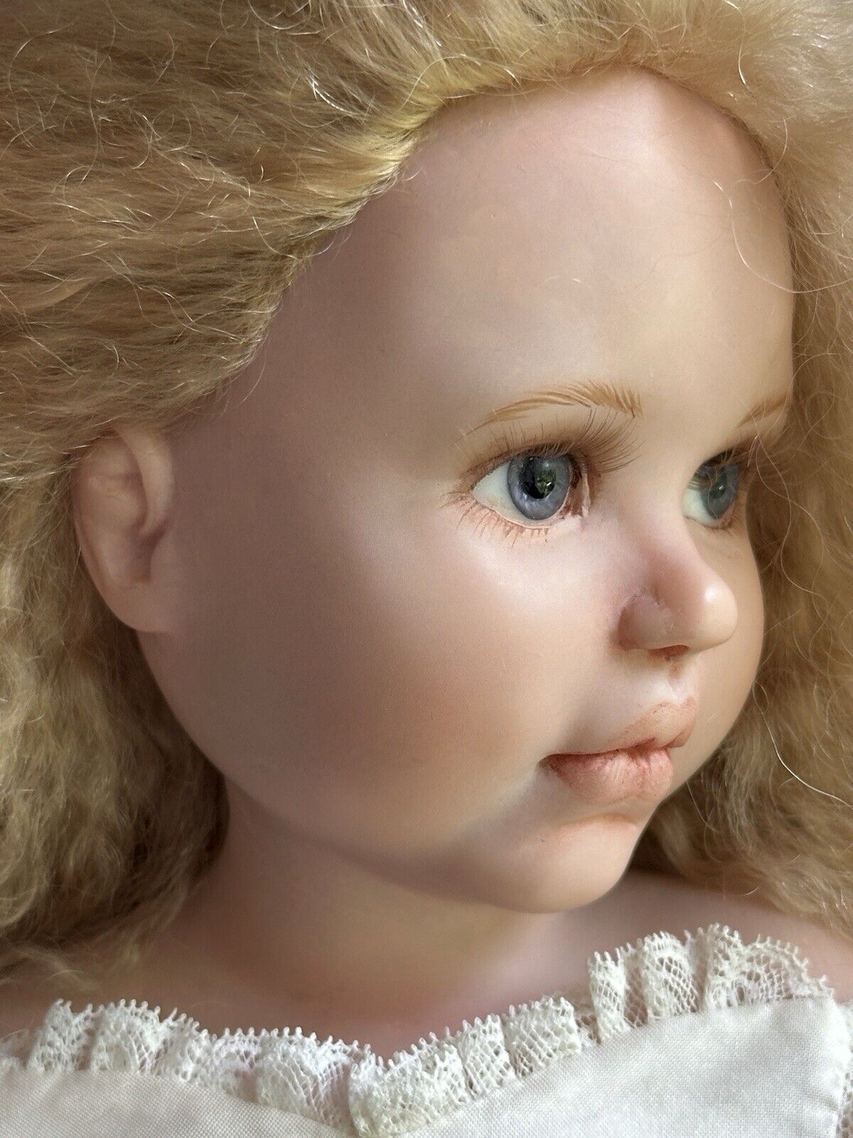 OOAK Artist 24” Polymer Clay Cloth Signed Girl Doll