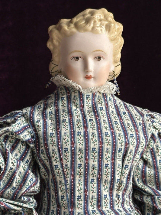 Vintage 17.5” Reproduction of Parian Porcelain Doll from Emma Clear Mold