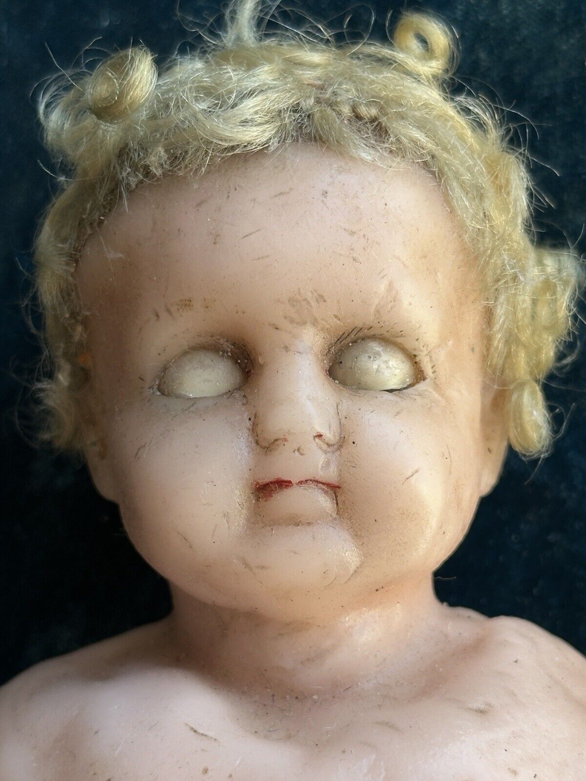 Antique German 12.5” Kestner (?) Wax Papier Mache Composition Child Doll