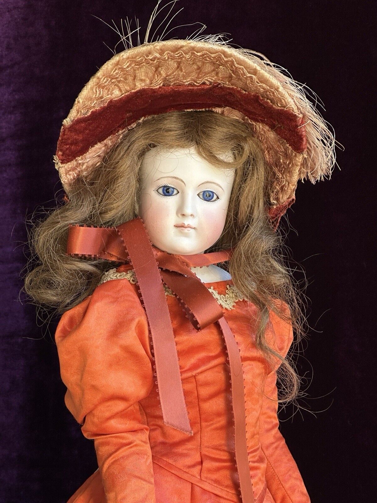 Large Antique 21” Portrait Jumeau French Fashion Bisque Shoulder Head Doll