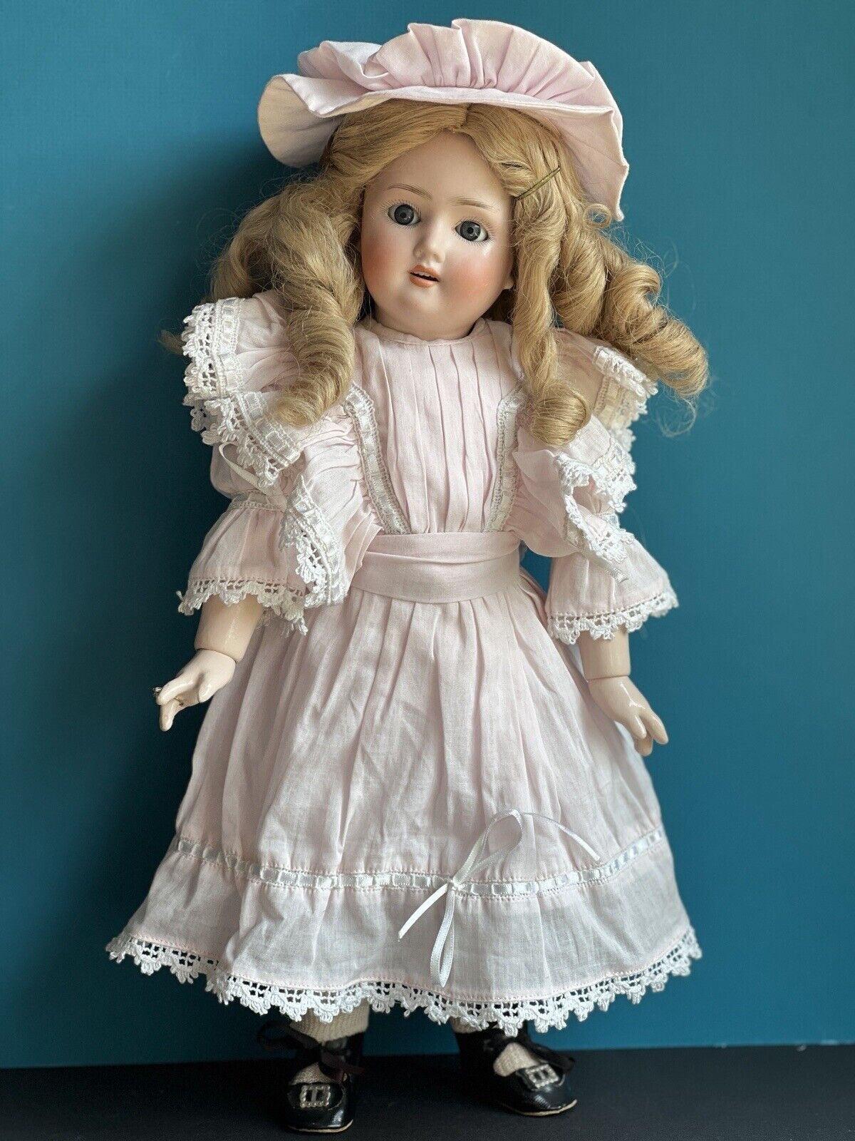 Antique German 16.5” Schoenau & Hoffmeister 1909 Bisque Head Doll