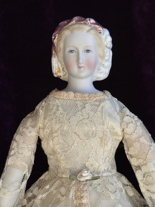 Rare Antique German 14.5” Alt Beck Gottschalck Empress Eugenie Parian China Doll