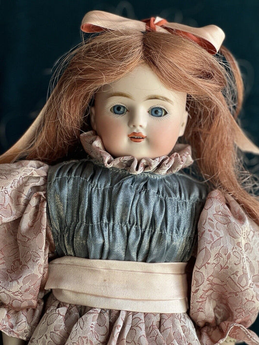 Antique German 17” Kestner Alphabet Series H Bisque Shoulder Head Doll