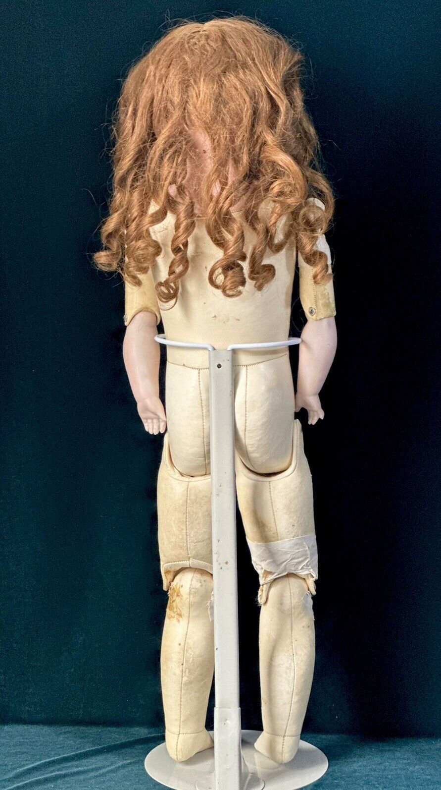 Large 30” JDK Kestner Mold 154 Bisque Head/Shoulder Leather Body Doll