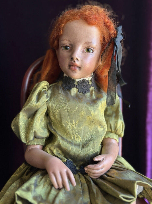 OOAK Cindy Koch Collectible 17” Polymer Clay (?) Artist Doll