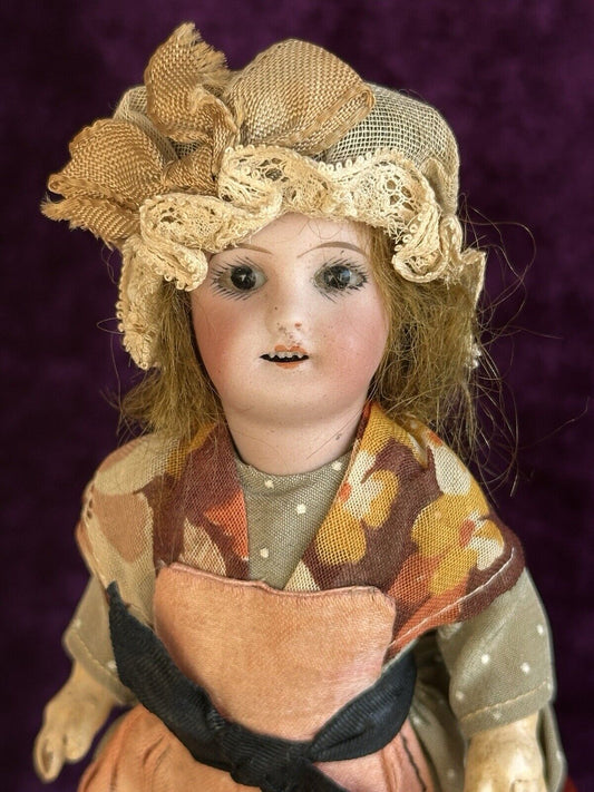 Antique French 6.5” SFBJ 301 Bisque Head Composition Body Doll