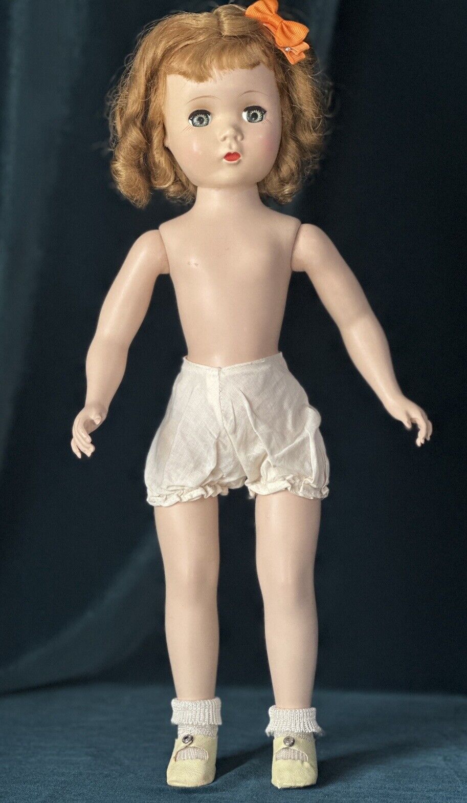 Vintage Madame Alexander Maggie Face Hard Plastic 17” Walker Doll