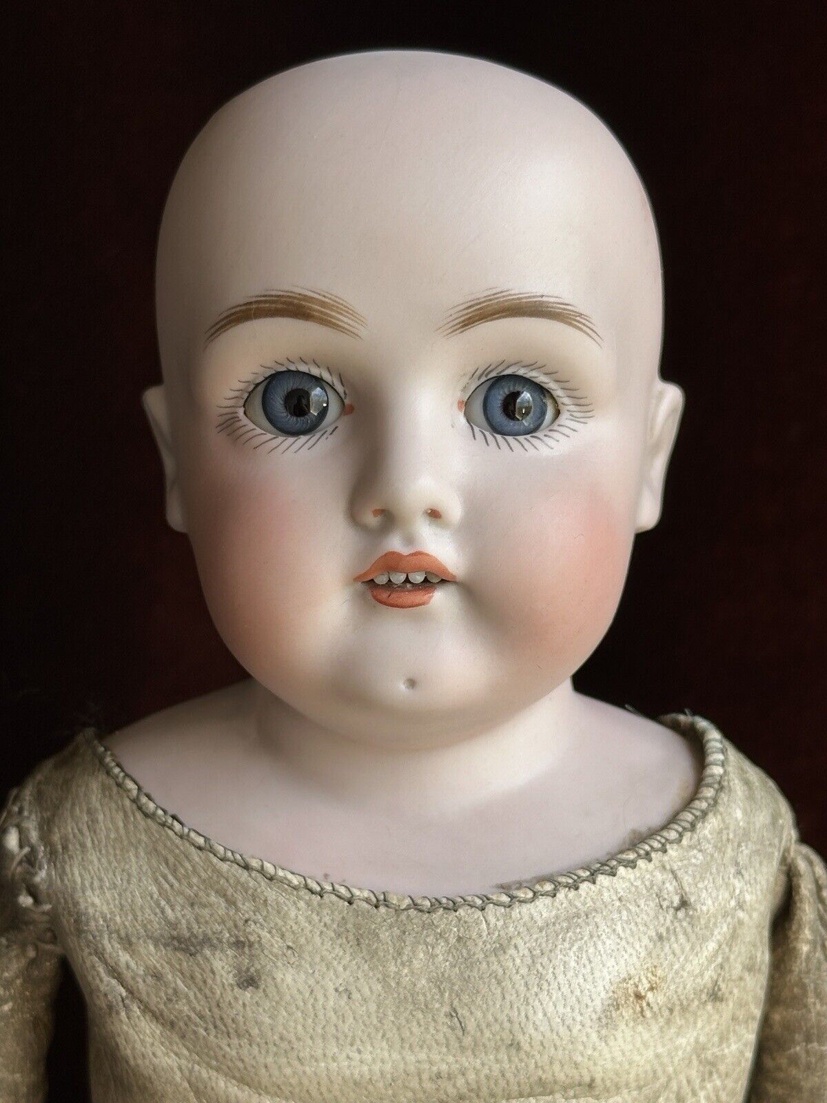 Antique German 19” Kestner 154 Bisque Shoulder Head Doll