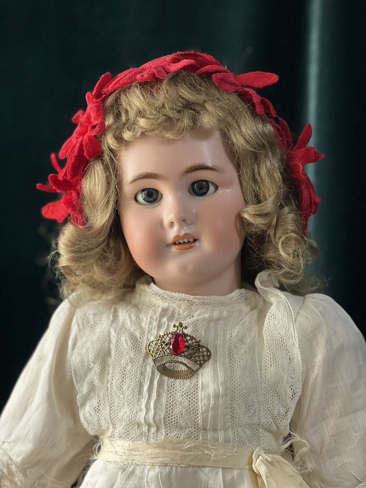 Antique French BEBE JUMEAU 23” Bisque Doll size 11 Voice Box