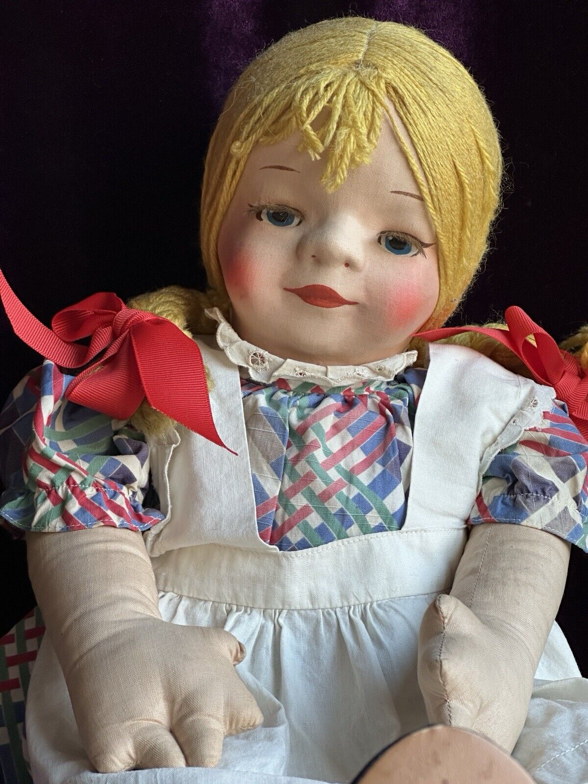 Rare Vintage Large 25” Georgene Averill Mask Face Cloth Doll