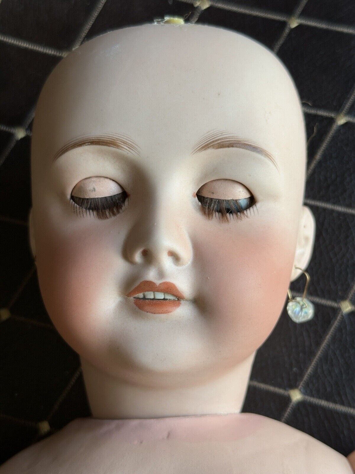 Large Antique French 26” SFBJ 301 Bisque Head Bride Doll Working Crier