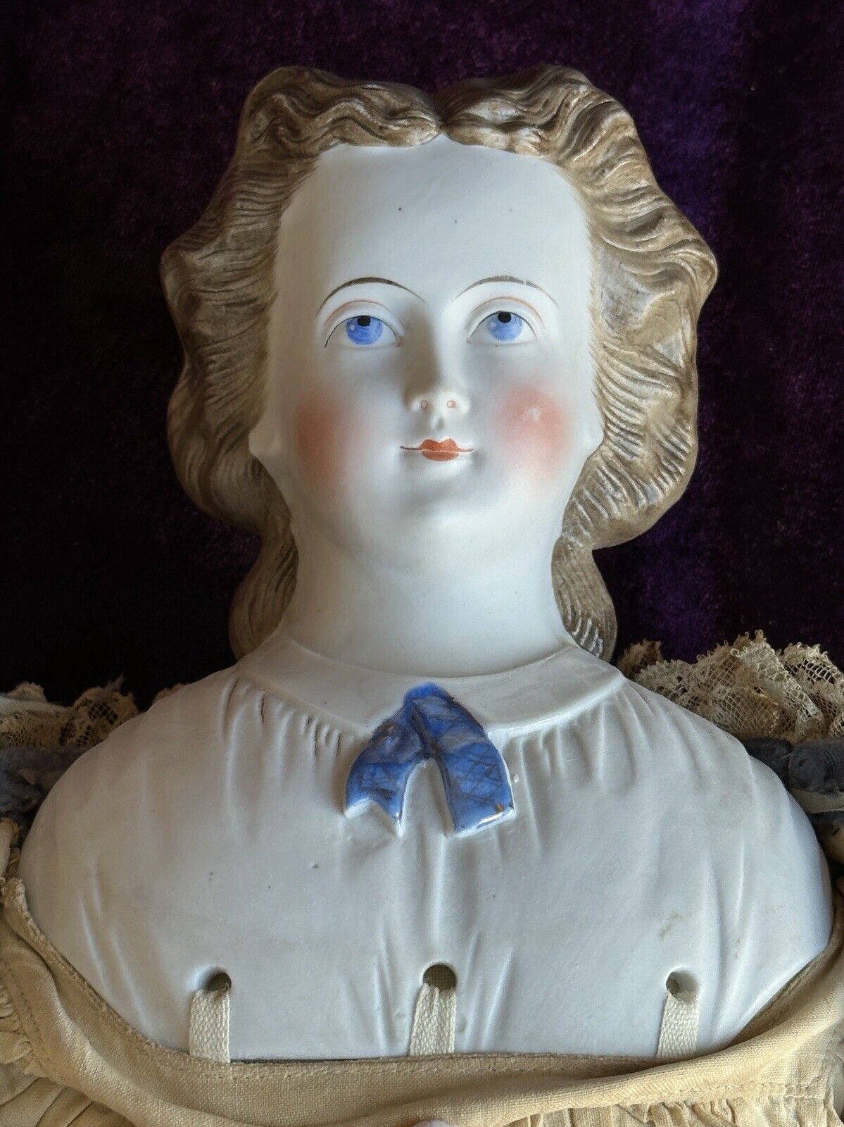 2 Antique German 22" Dornheim, Koch & Fisher Victorian Parian Bisque Head Dolls