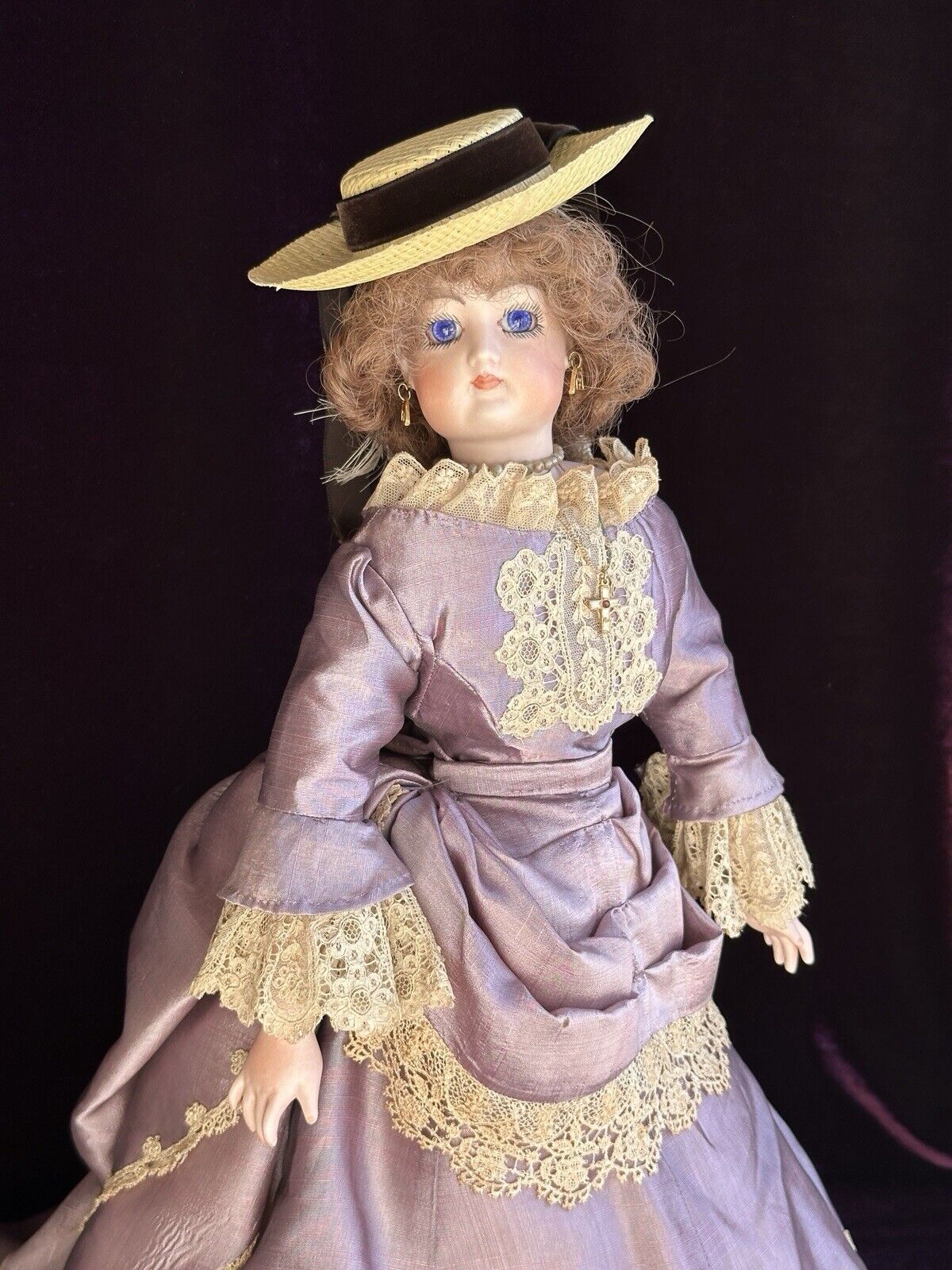 Porcelain 19” Reproduction of Antique French Francois Gaultier Fashion Doll