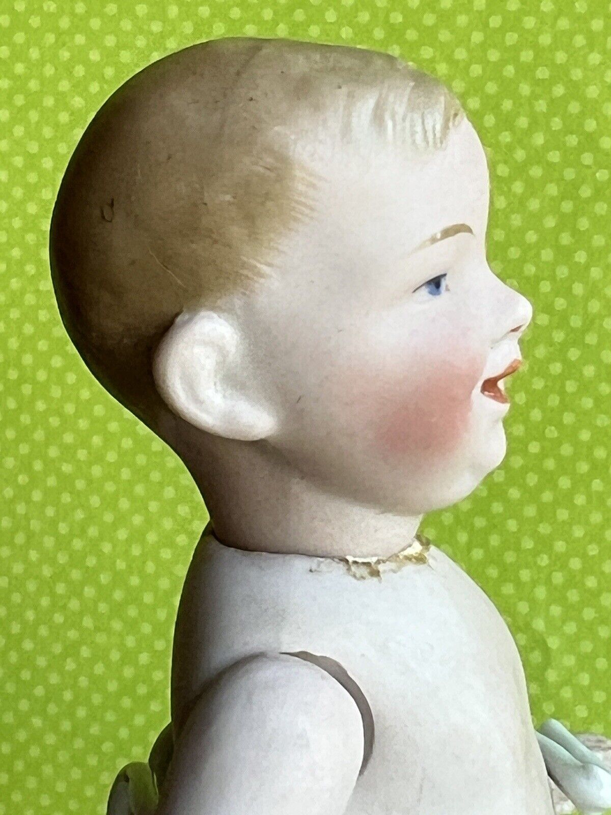Antique German 6.25” Kestner All Bisque Character Boy Doll Swivel Head