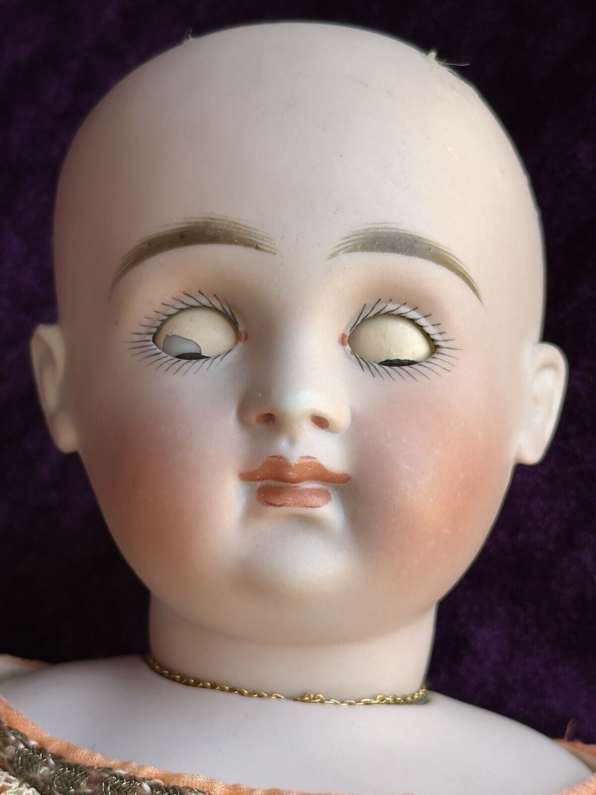 Rare Antique German 16” Early Kestner 9 Closed Mouth Swivel Neck Bisque Doll