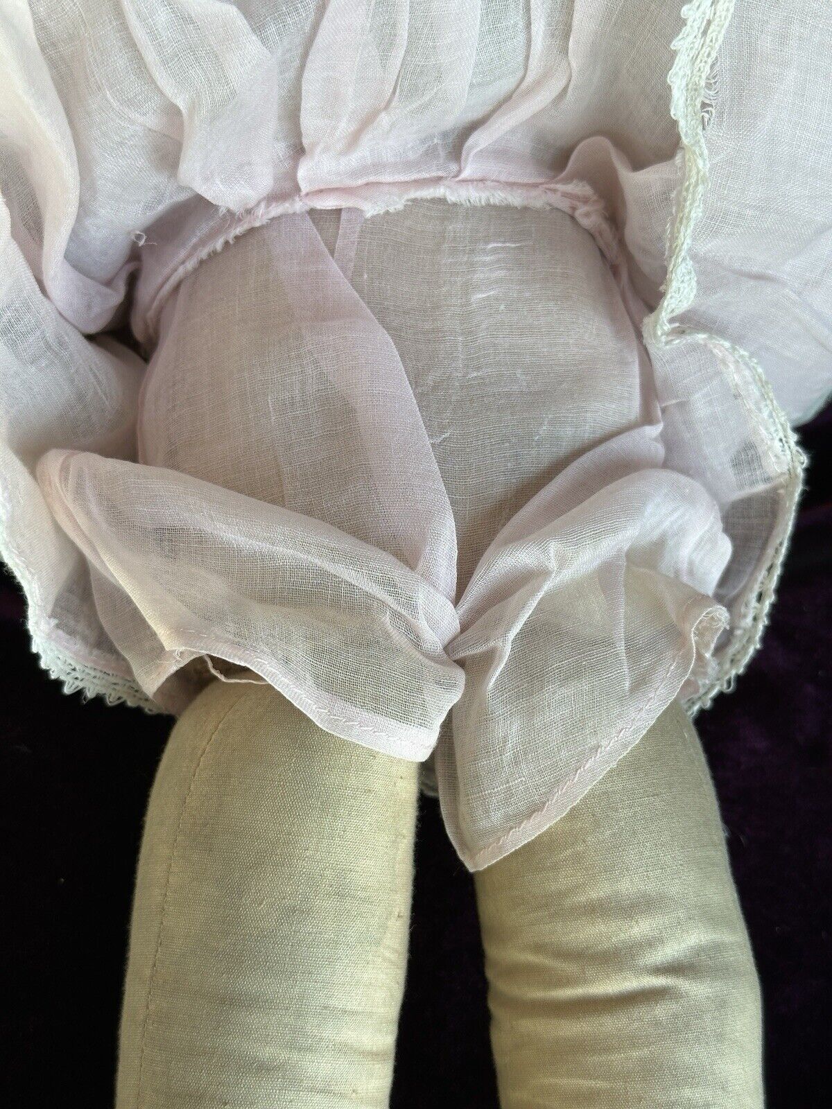 Antique/Vintage American Blossom 25” Boudoir Cloth Girl Doll