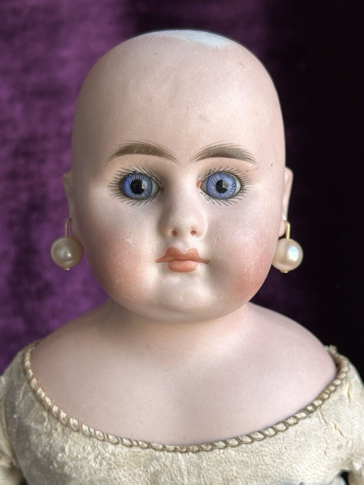 Antique German 16” Gebruder Kuhnlenz 38-28 (?) Bisque Shoulder Belton Head Doll