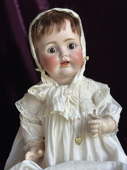 Large Antique German 23” Kestner JDK 257 Character Baby Doll