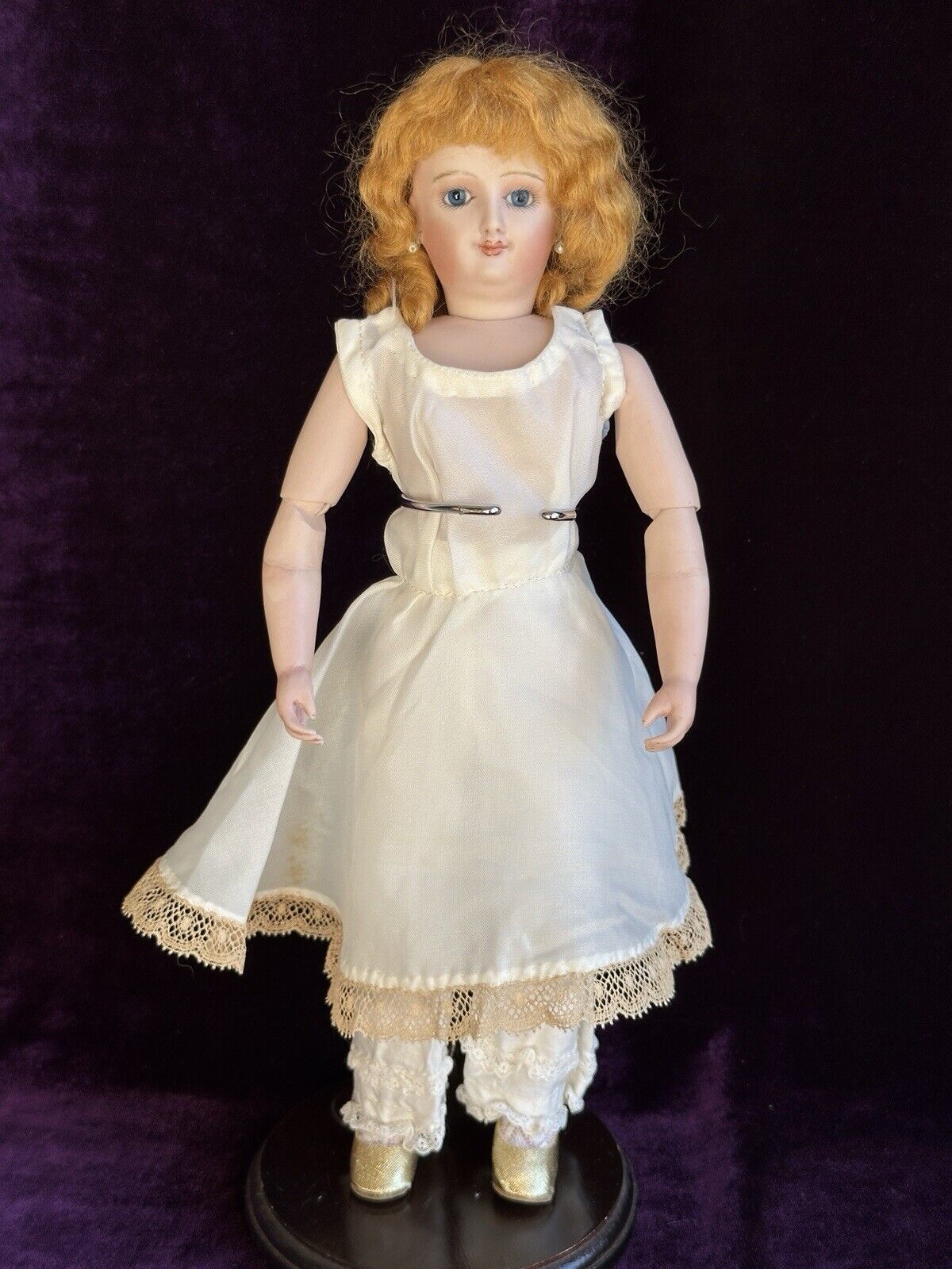 Artist 12” Porcelain Reproduction of Antique French Smiling Bru Fashion Doll