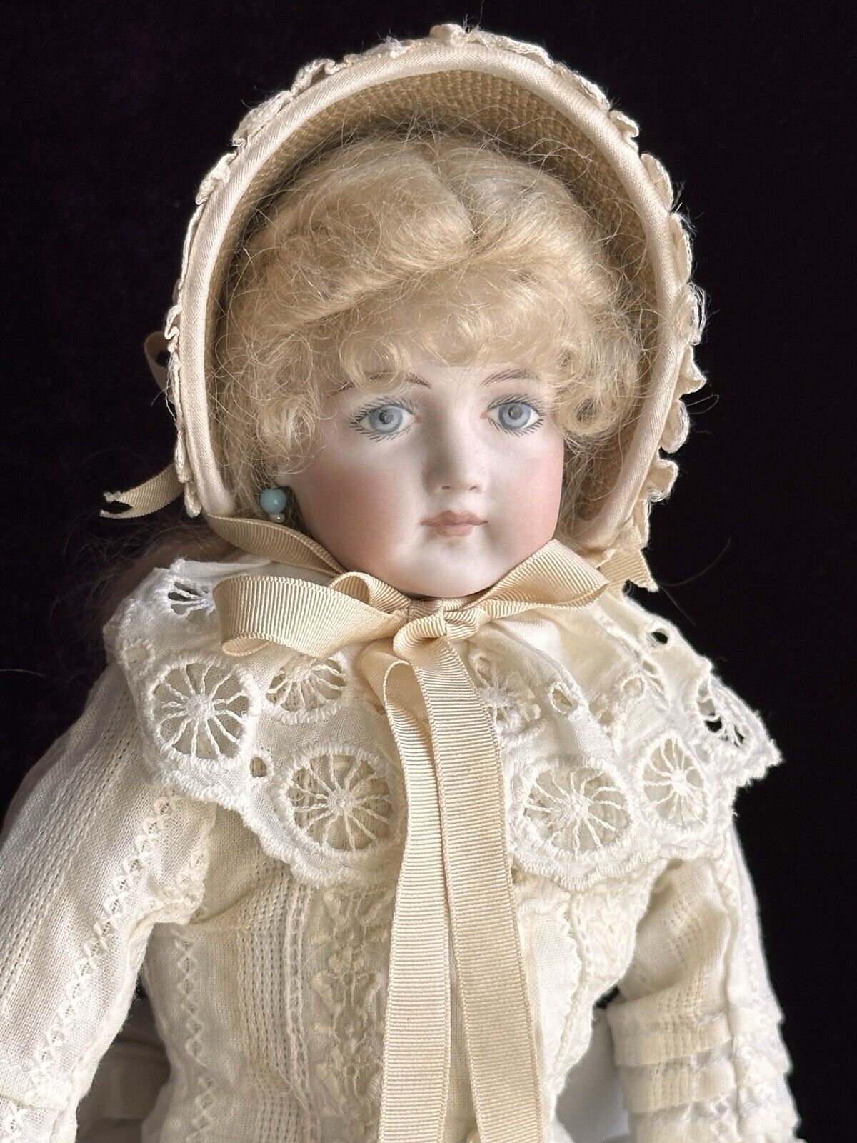 Contemporary OOAK Repro Portrait Jumeau Porcelain Head BJD Resin Body Doll