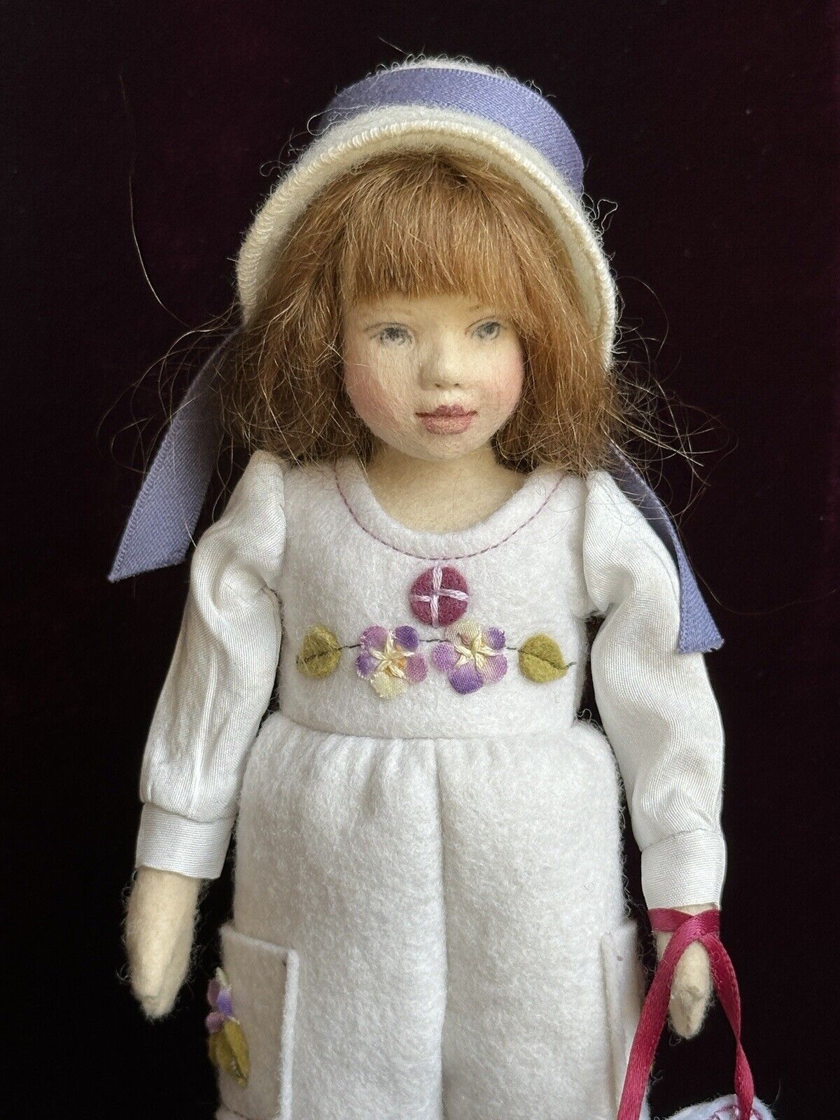 Collectible 8” Miggie Iacono UFDC Kim Felt Doll with Box