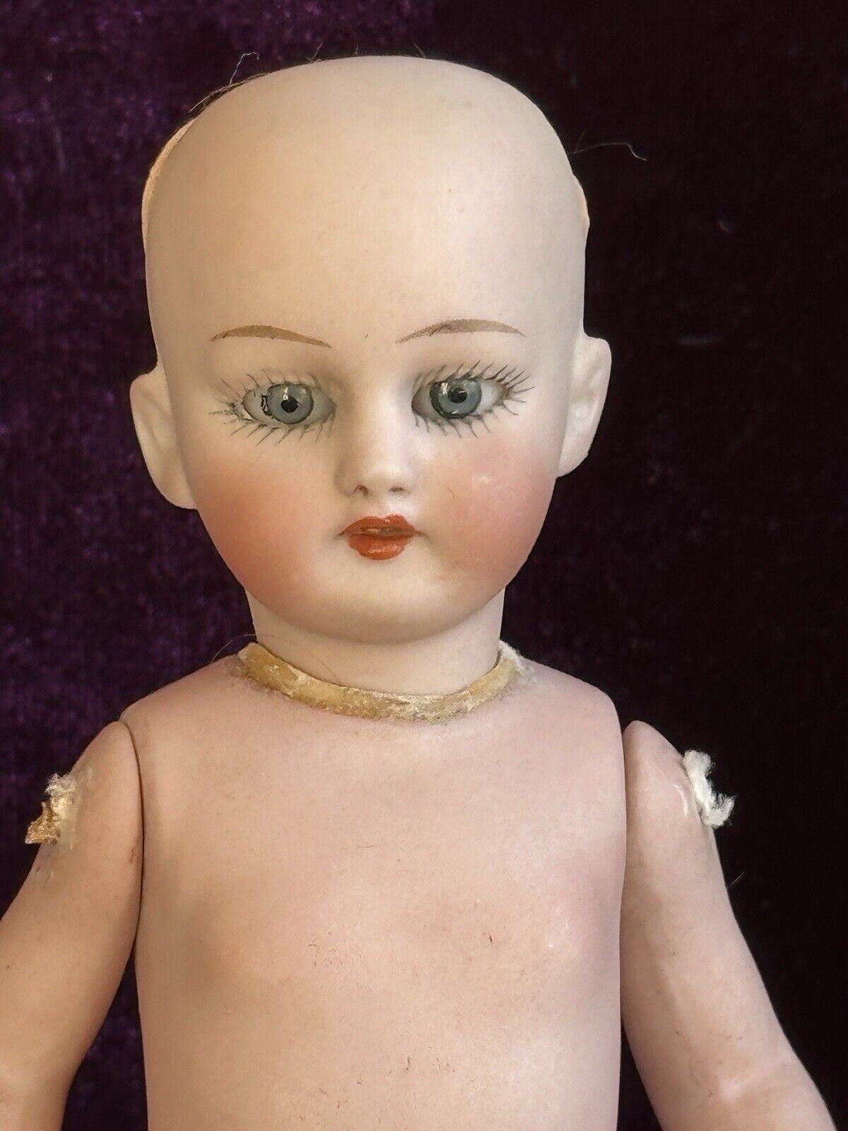 Antique German 6.875” Miniature All Bisque Simon Halbig Mignonette Doll