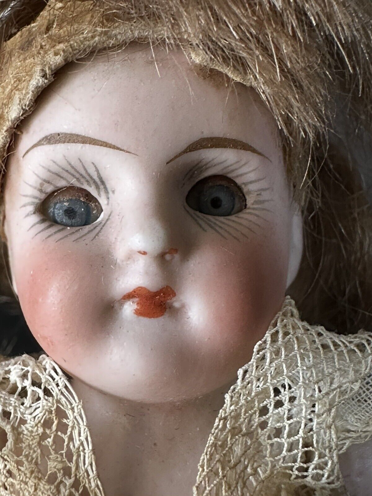 Antique German Bisque Kestner Mignonette 4 1/2” Doll Mold 257 Closed Mouth