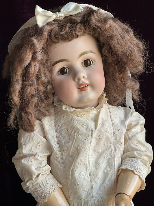 Rare Large Antique German 29” Kestner  Dep 156 Bisque Head Child Doll