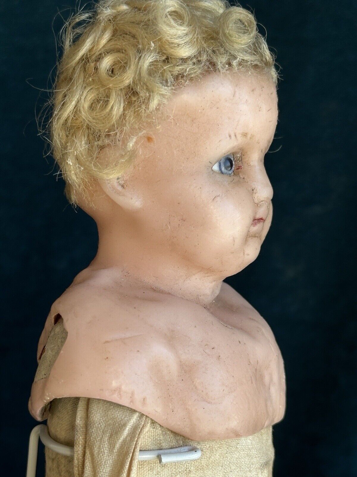 Antique German 12.5” Kestner (?) Wax Papier Mache Composition Child Doll