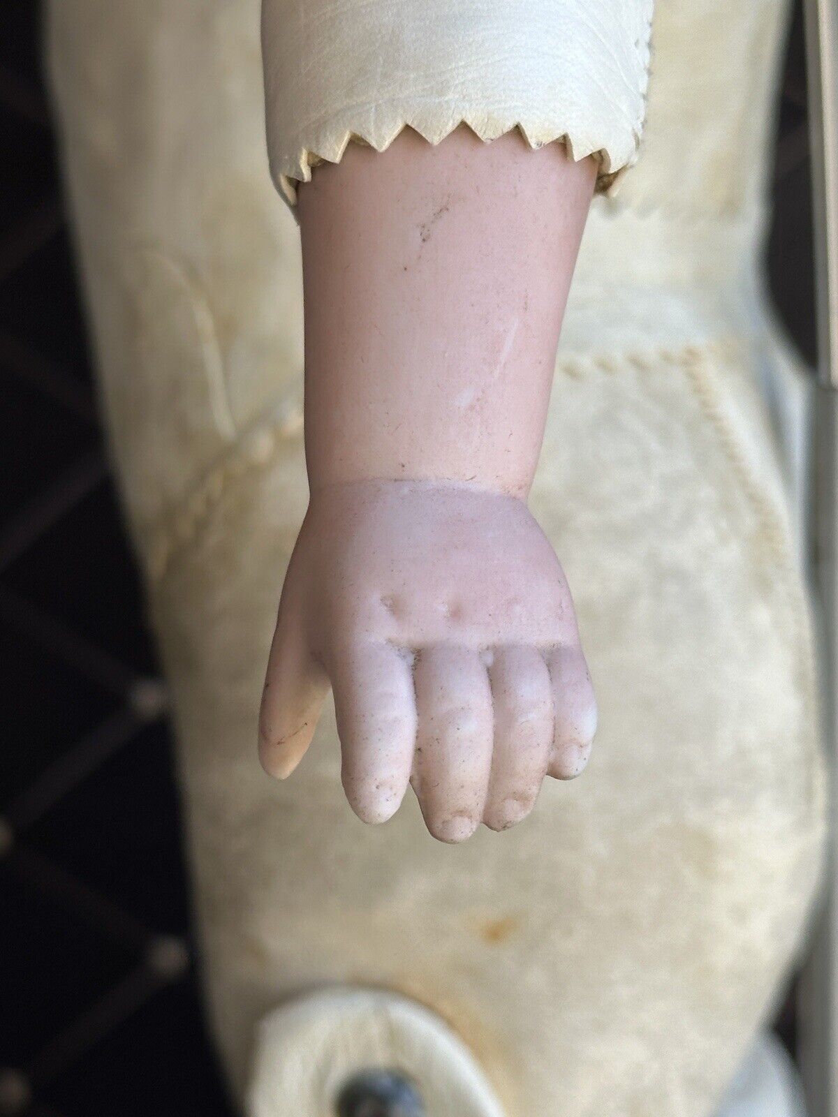 Large Antique German 27” Kestner Turned Bisque Shoulder Head Doll