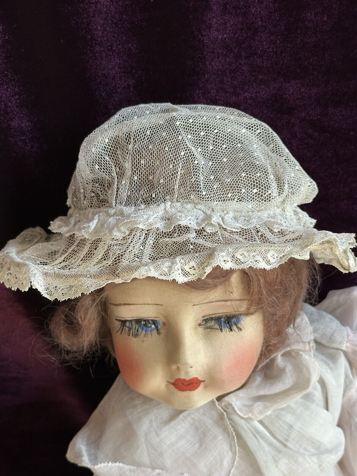 Antique/Vintage American Blossom 25” Boudoir Cloth Girl Doll