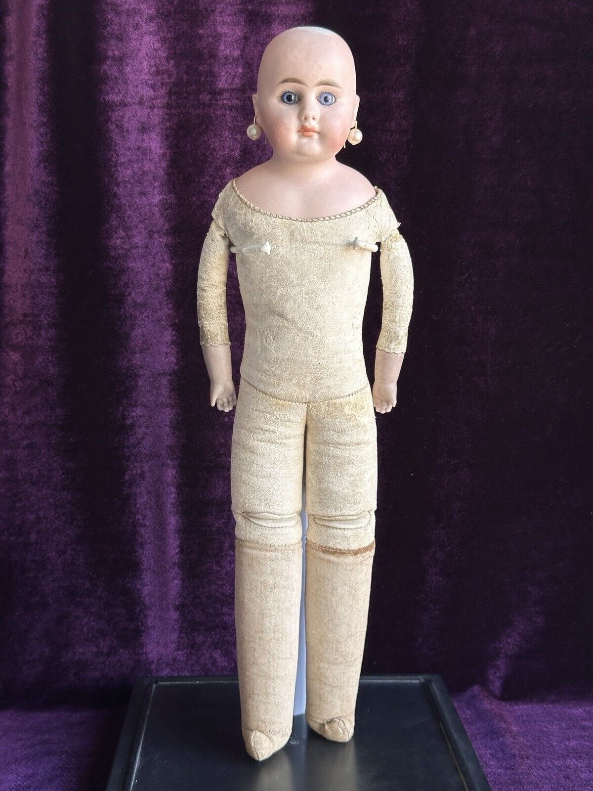 Antique German 16” Gebruder Kuhnlenz 38-28 (?) Bisque Shoulder Belton Head Doll