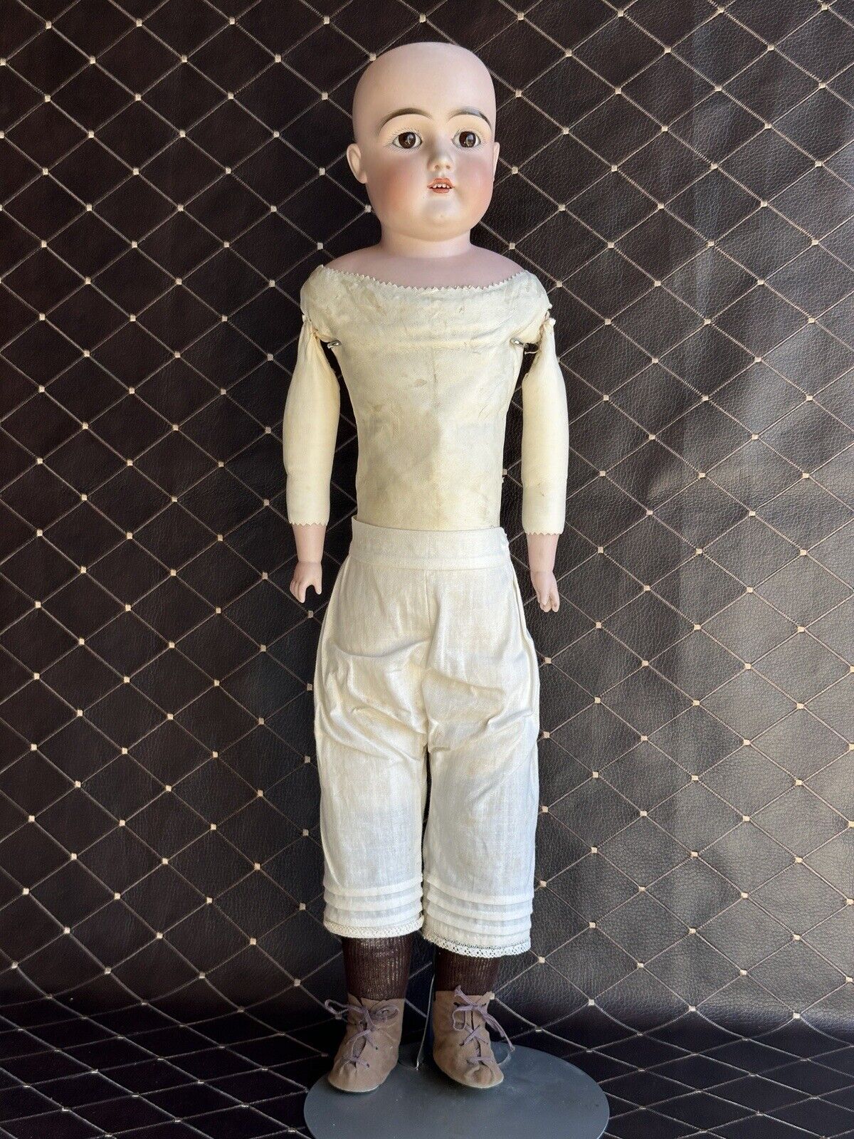 Large Antique German 27” Kestner Turned Bisque Shoulder Head Doll