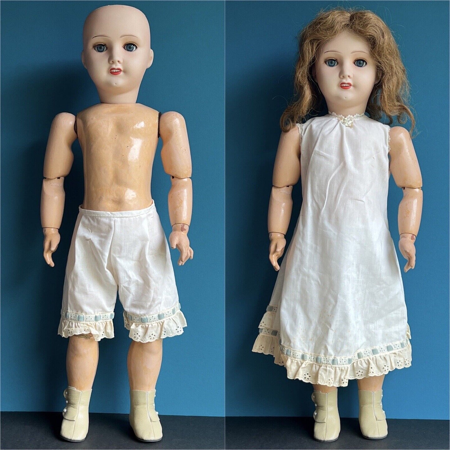 Antique French Large 27” Unis France 301 Bisque Head All Original Doll