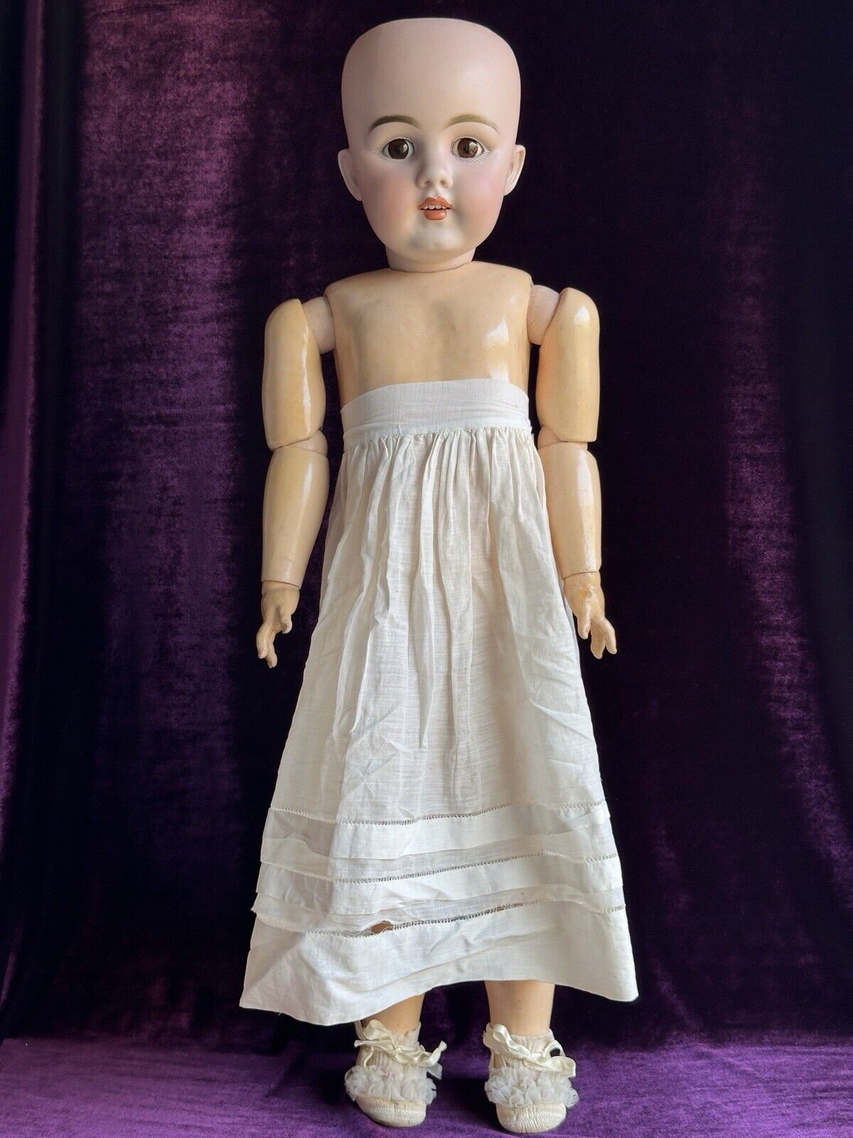 Rare Large Antique German 29” Kestner  Dep 156 Bisque Head Child Doll