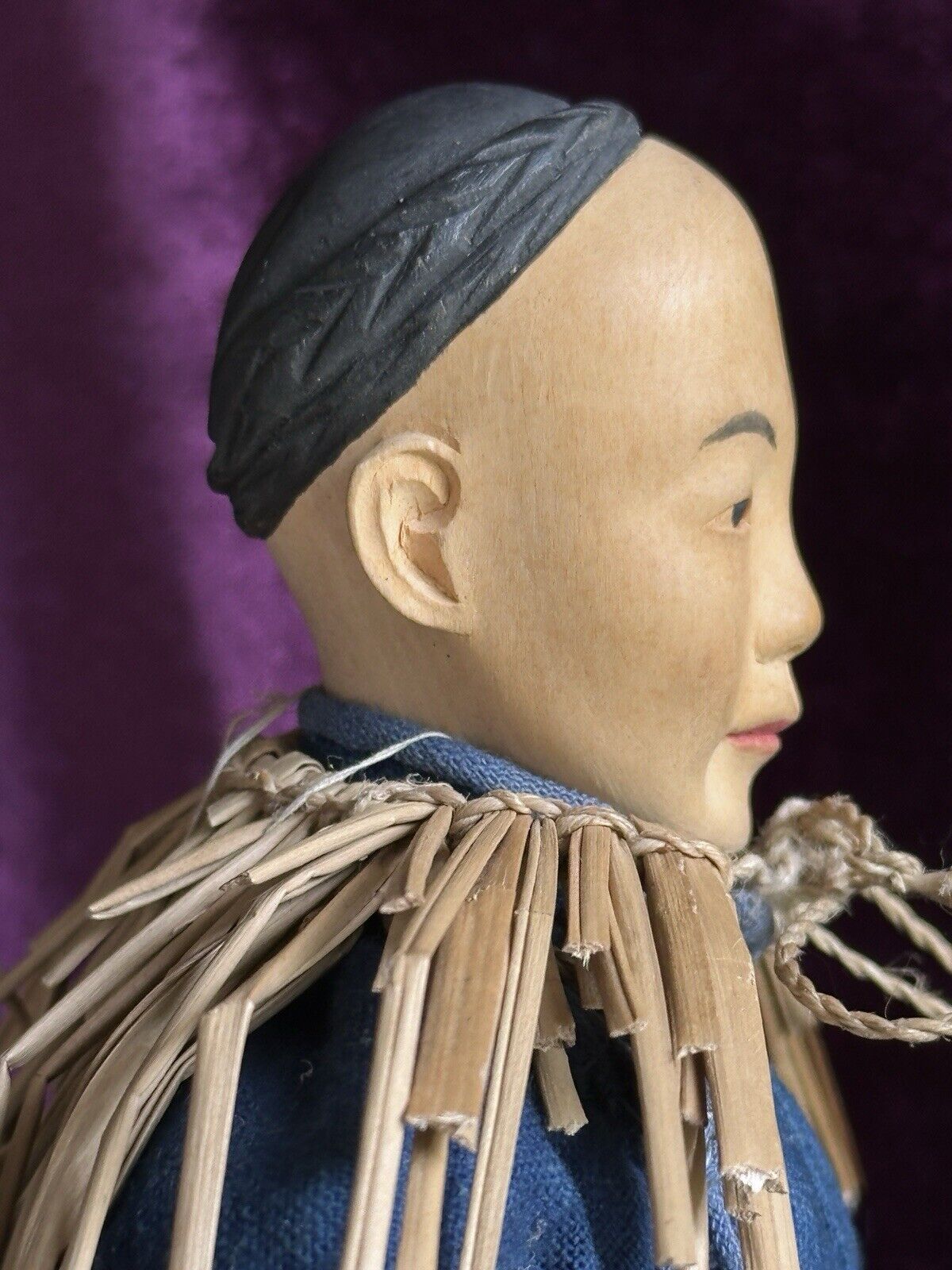 Antique Door of Hope Mission 10.5” Carved Wood Chang The Chinese Farmer Doll