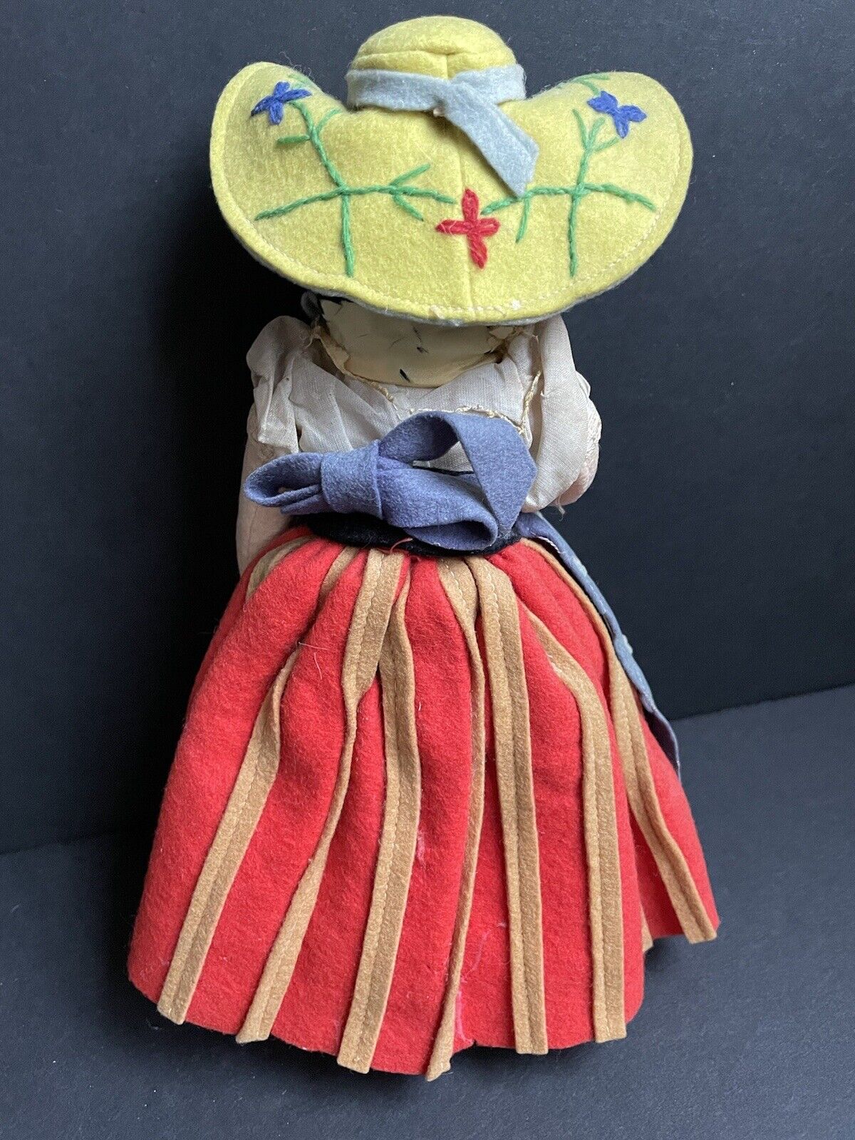 Vintage Italian Lenci Mascotte Regional Costume Cloth/Felt Doll