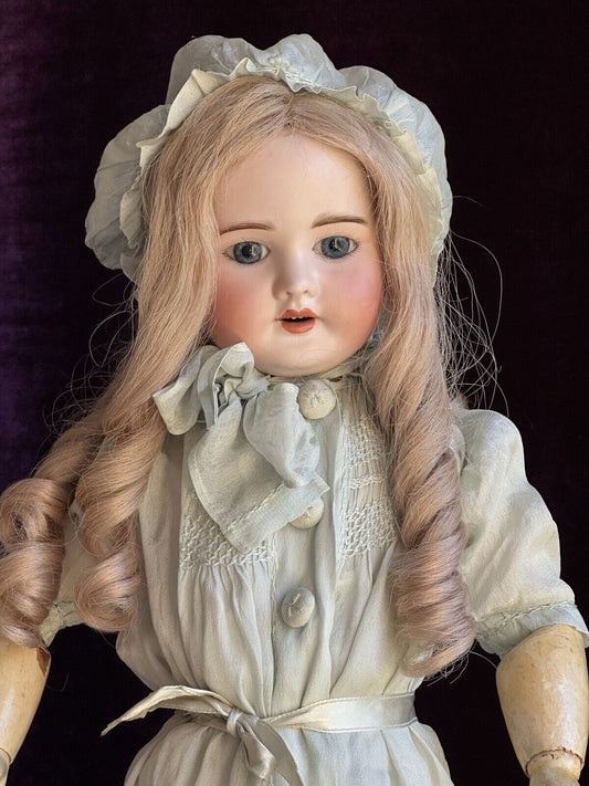 Antique French SFBJ Bebe 60 Walker Body Mechanical Bisque Head Doll