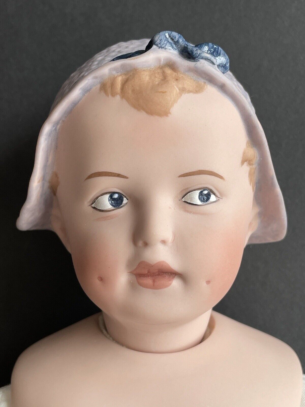 14” Reproduction of Antique German Gebruder Heubach Bonnet Doll