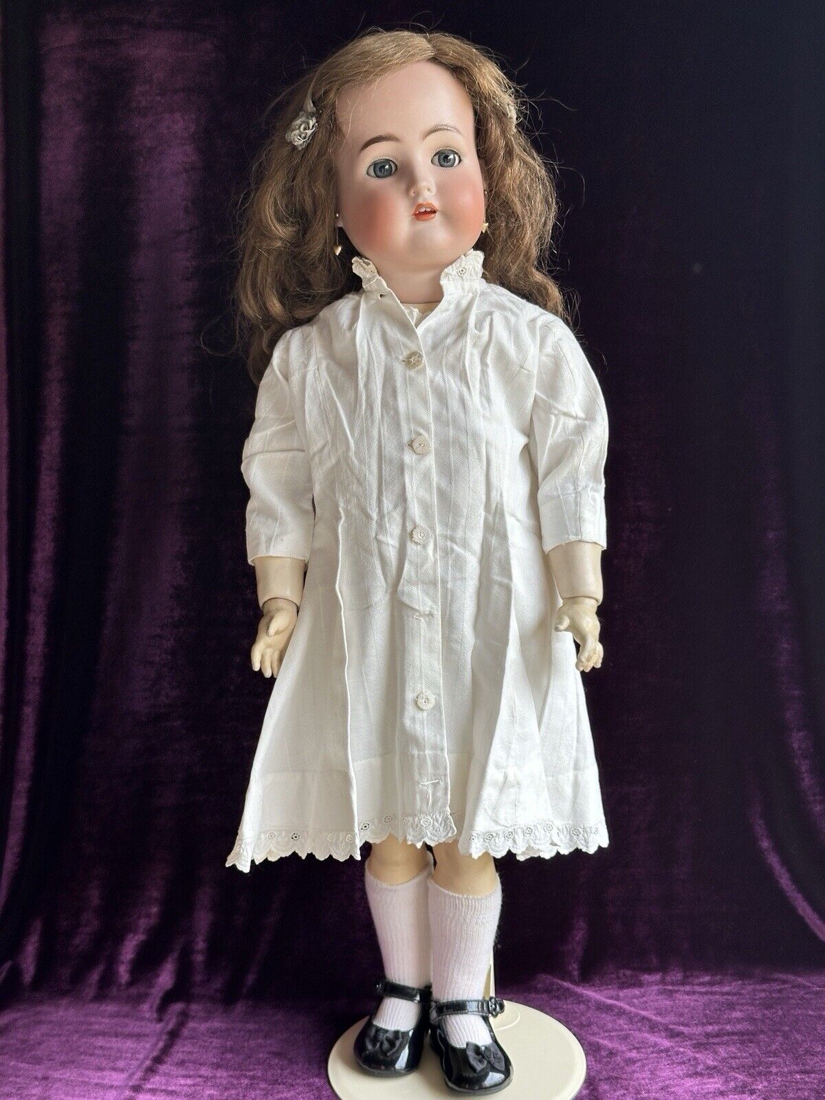 Large Antique German 30” Halbig Kammer Reinhardt Bisque Head Walker Body Doll