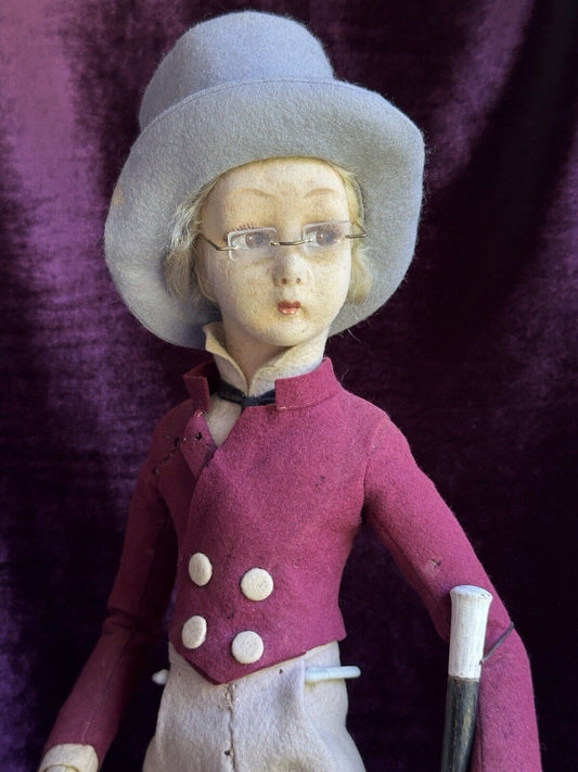 Vintage Italian Lenci Dandy Boudoir Charles Dickens Character Doll