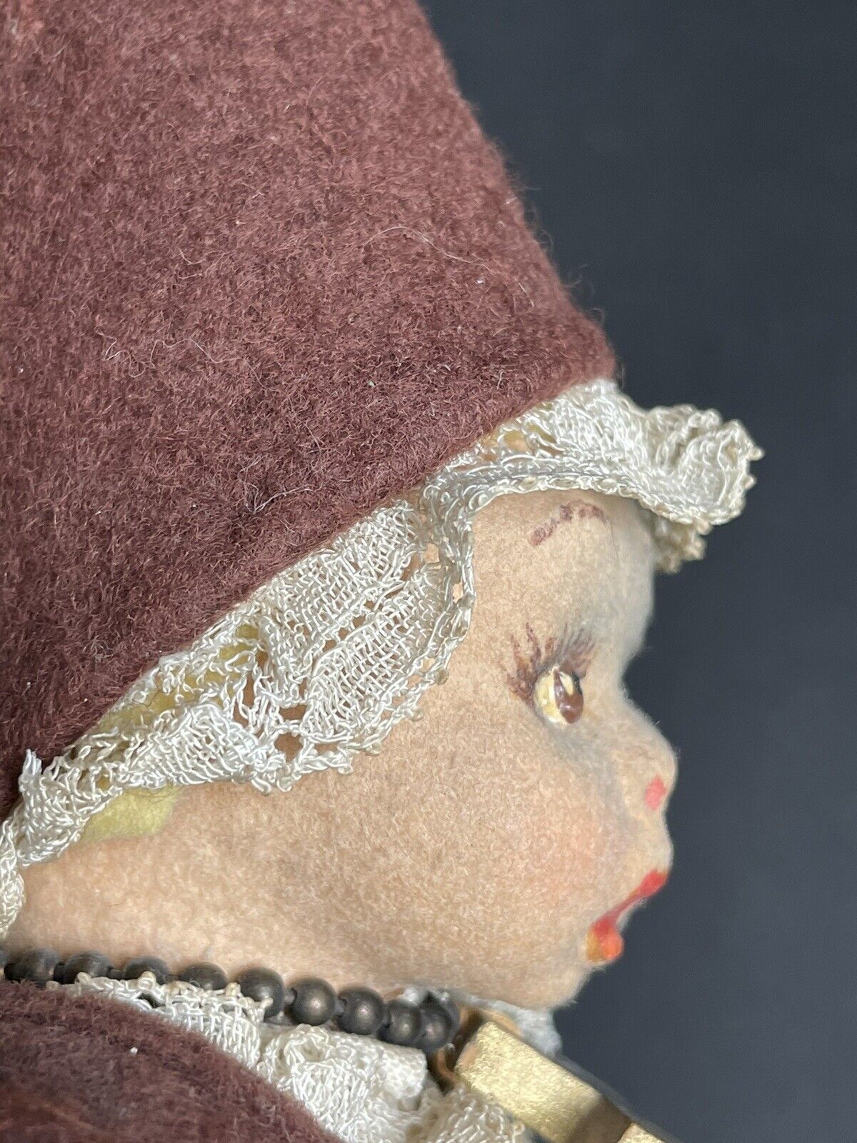 Antique/Vintage Italian Lenci Mascotte Felt/Cloth Val Gardena Venezia Doll