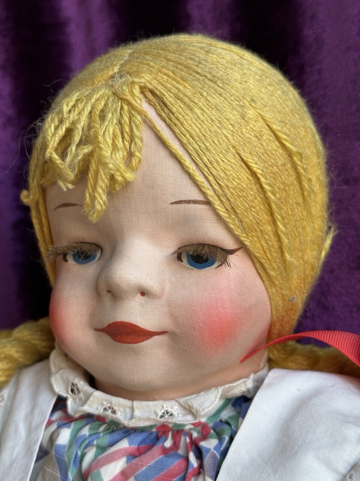 Rare Vintage Large 25” Georgene Averill Mask Face Cloth Doll