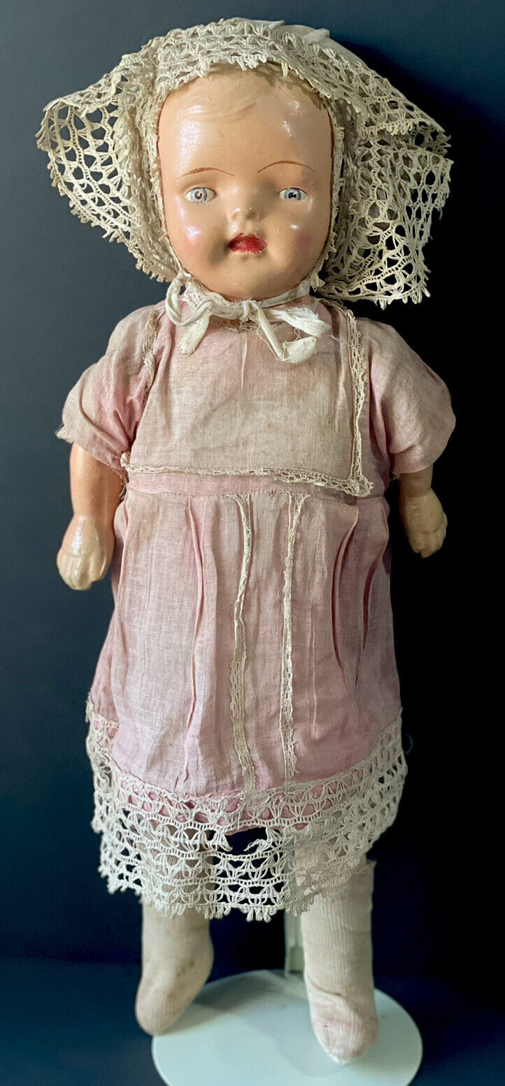 Vintage/Antique (?) Unidentified Large 24” Early Composition Doll