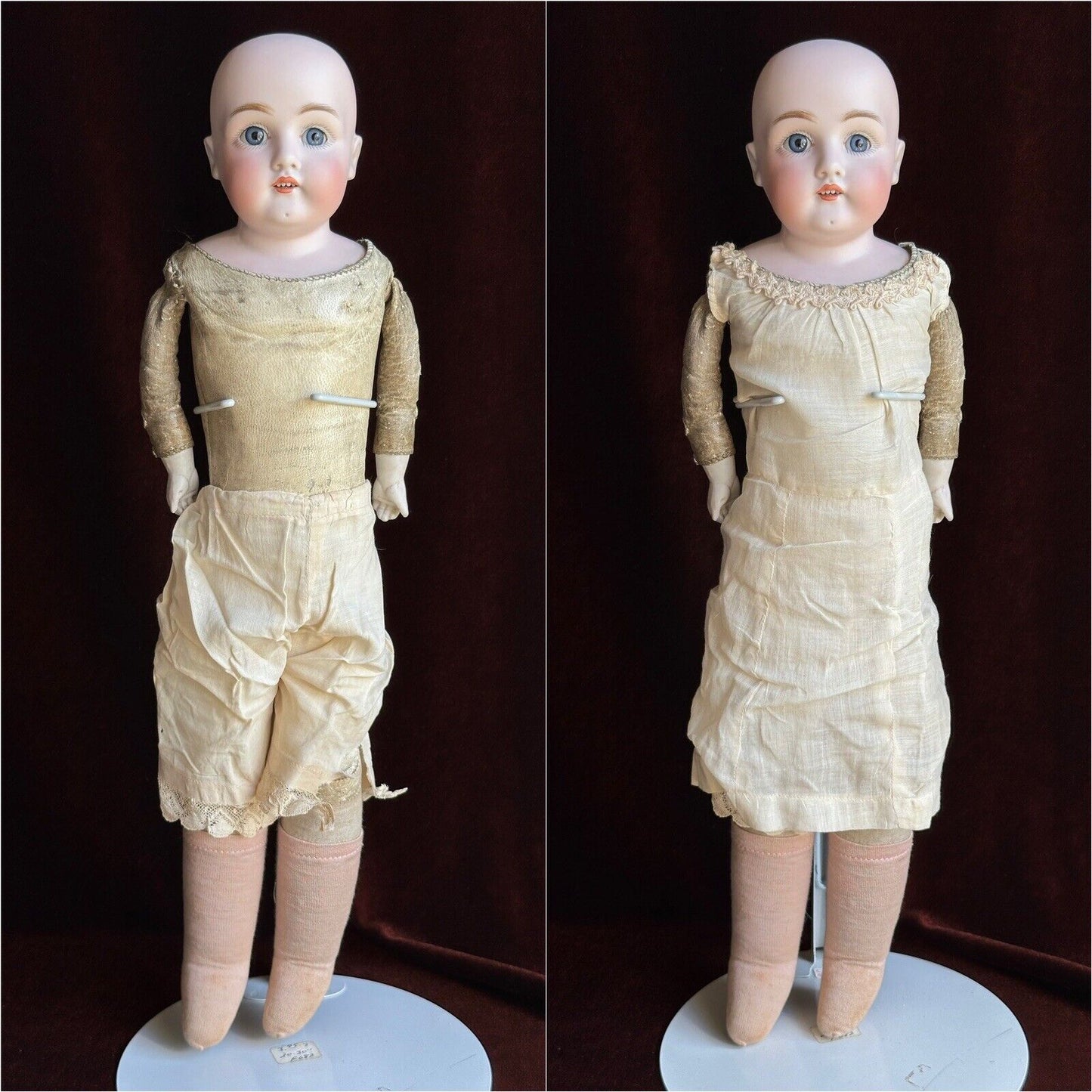 Antique German 19” Kestner 154 Bisque Shoulder Head Doll