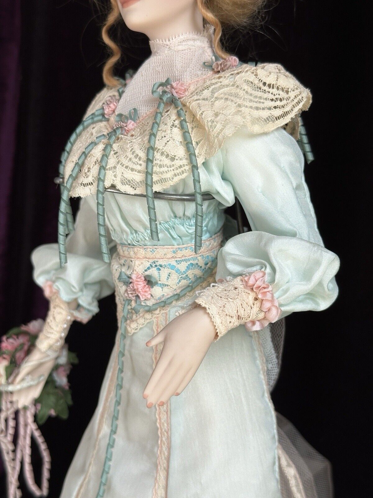 Franklin Mint Heirloom 22” Gibson Girl Victorian Porcelain Bridesmaids Doll