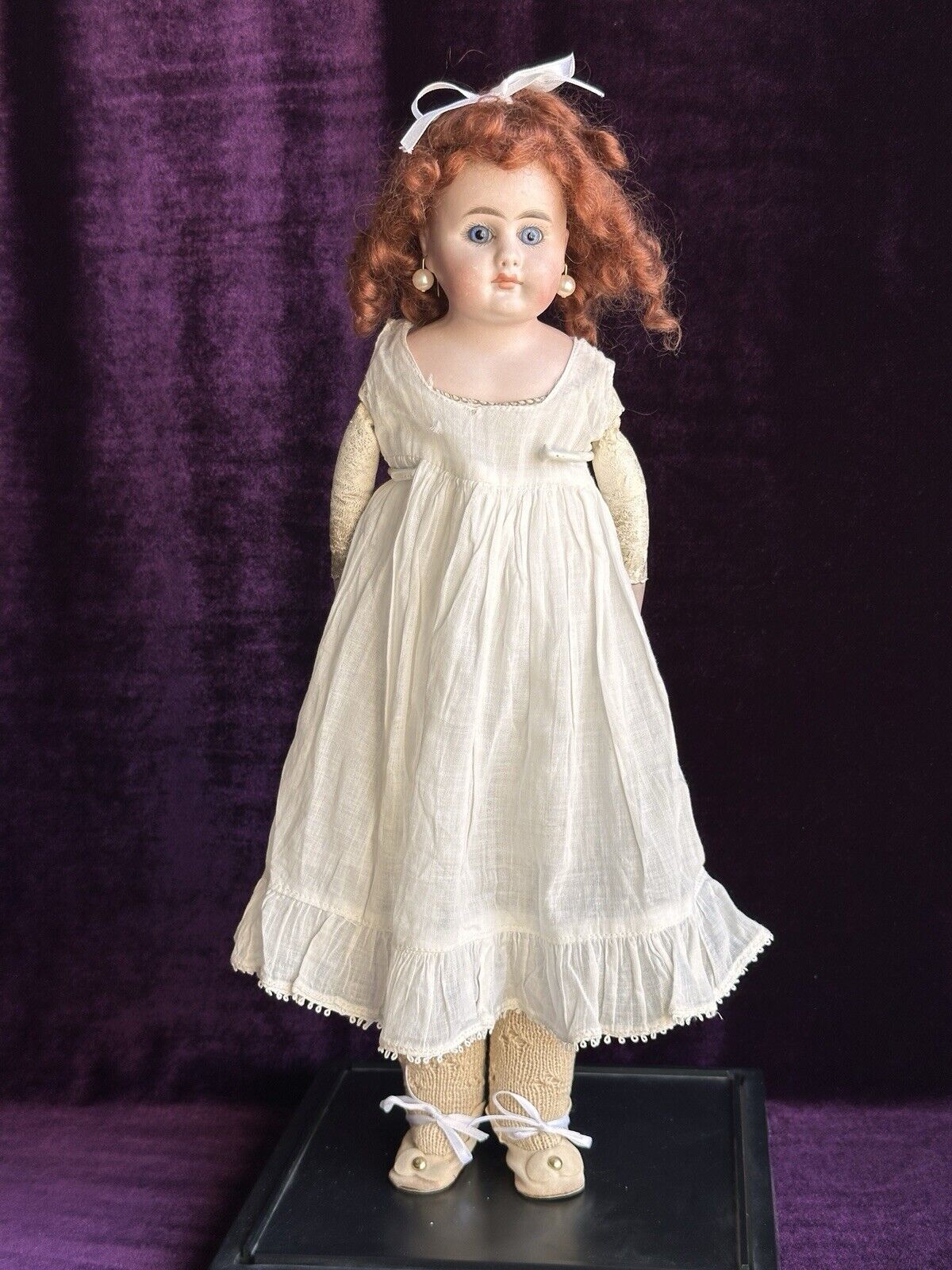 Antique German 16” Gebruder Kuhnlenz 38-28 (?) Bisque Shoulder Belton Head Doll