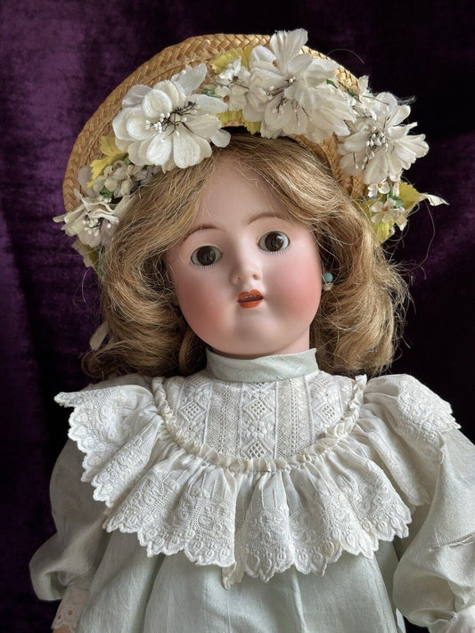 Antique German 23” Alt Beck Gottschalck ABG 1362 Sweet Nell Bisque Head Doll