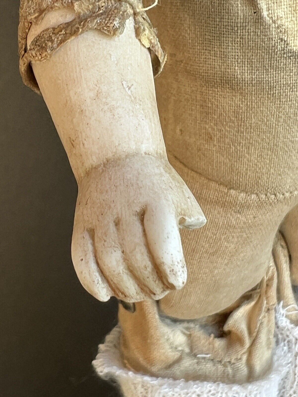 Antique German 13” Gebruder Heubach Googly Girl Bisque Head Doll